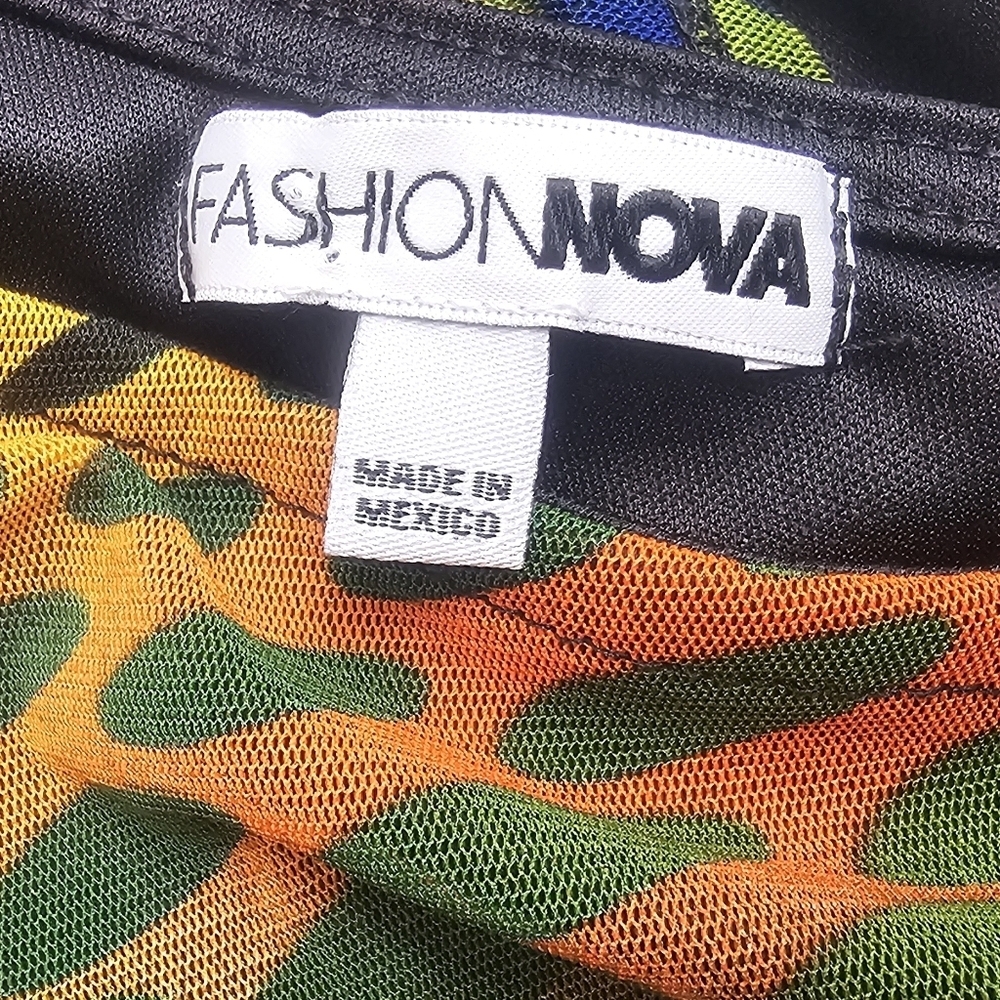 Fashion Nova Asymmetrical Multicolor Top - Picture 6 of 6